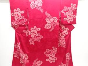 大正ロマン　紋錦紗　絞り桐橘模様着物